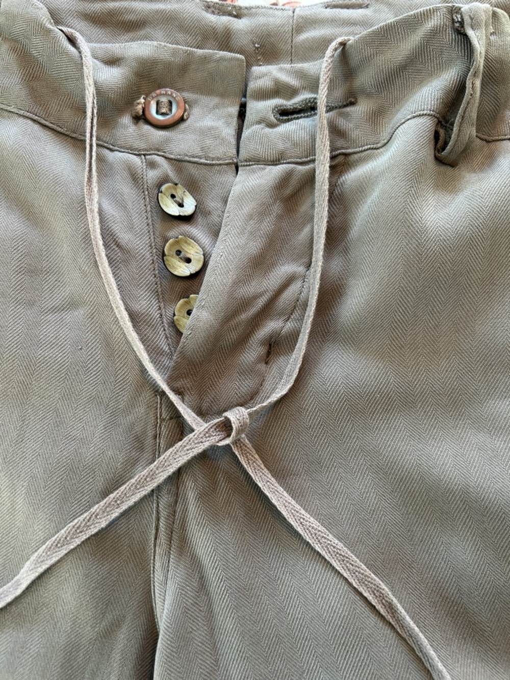 Da-Nang Cargo Pant Sz M w MEASUREMENTS Washable Silk Tan - Picture 13 of 14